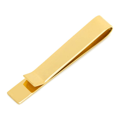 Engravable Gold Plated Rope Border Round Cufflinks and Tie Bar Gift Set by Cufflinks.com