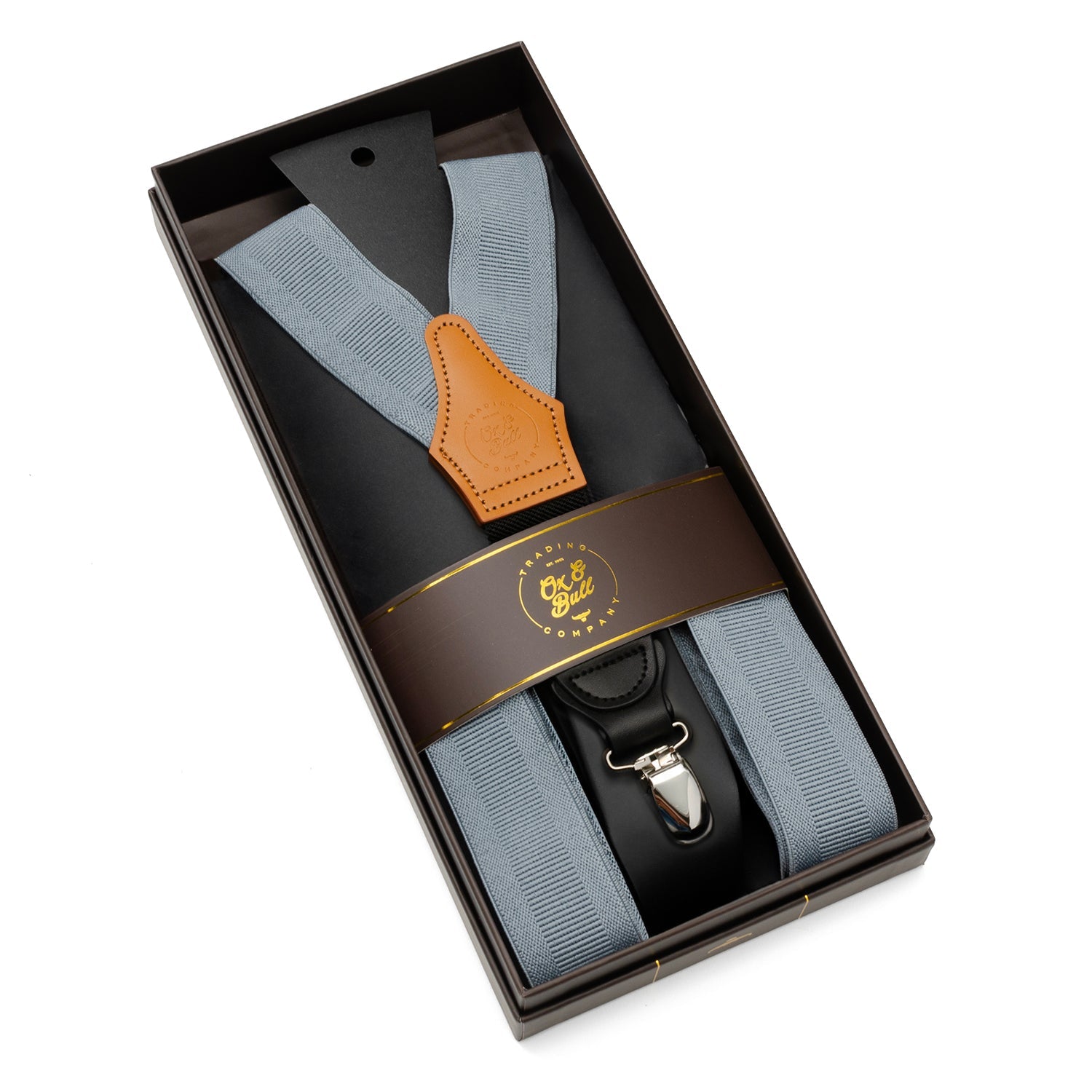 Gray Convertible Suspenders by Cufflinks.com
