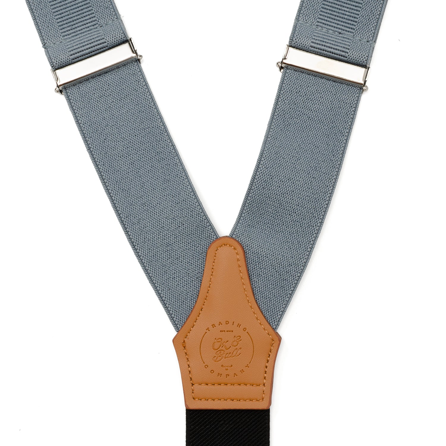 Gray Convertible Suspenders by Cufflinks.com