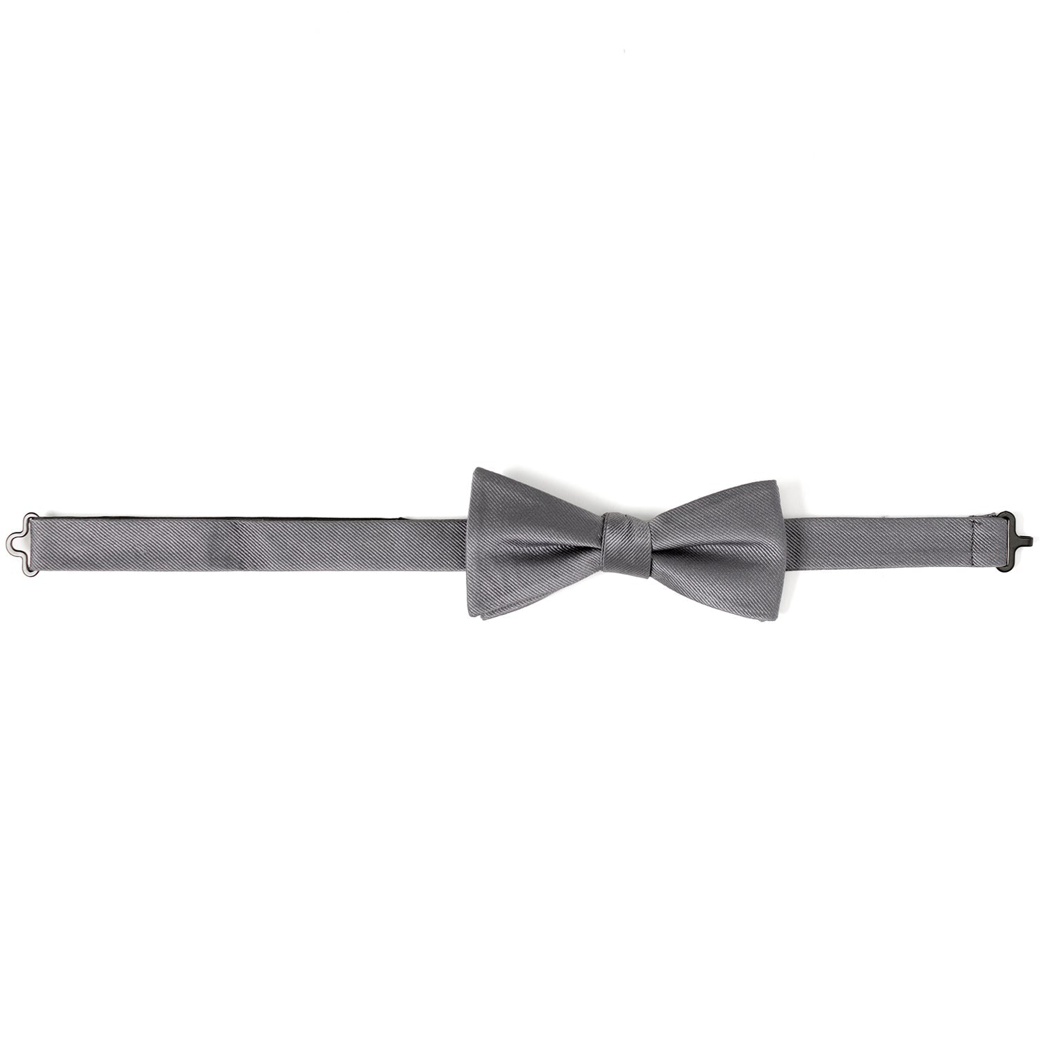Gray Silk Bow Pre-Tie by Cufflinks.com