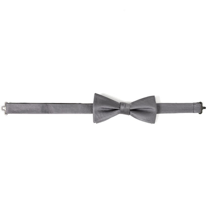 Gray Silk Bow Pre-Tie by Cufflinks.com