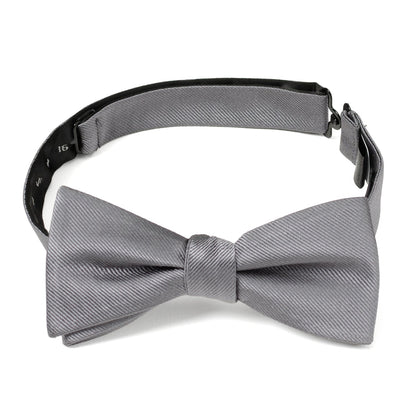 Gray Silk Bow Pre-Tie by Cufflinks.com