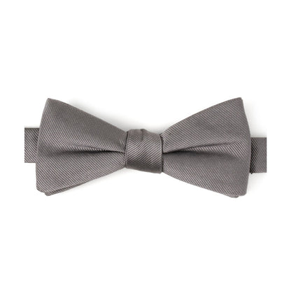 Gray Silk Bow Pre-Tie by Cufflinks.com