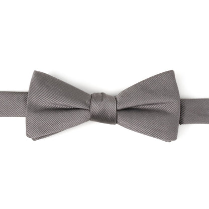 Gray Silk Bow Pre-Tie by Cufflinks.com