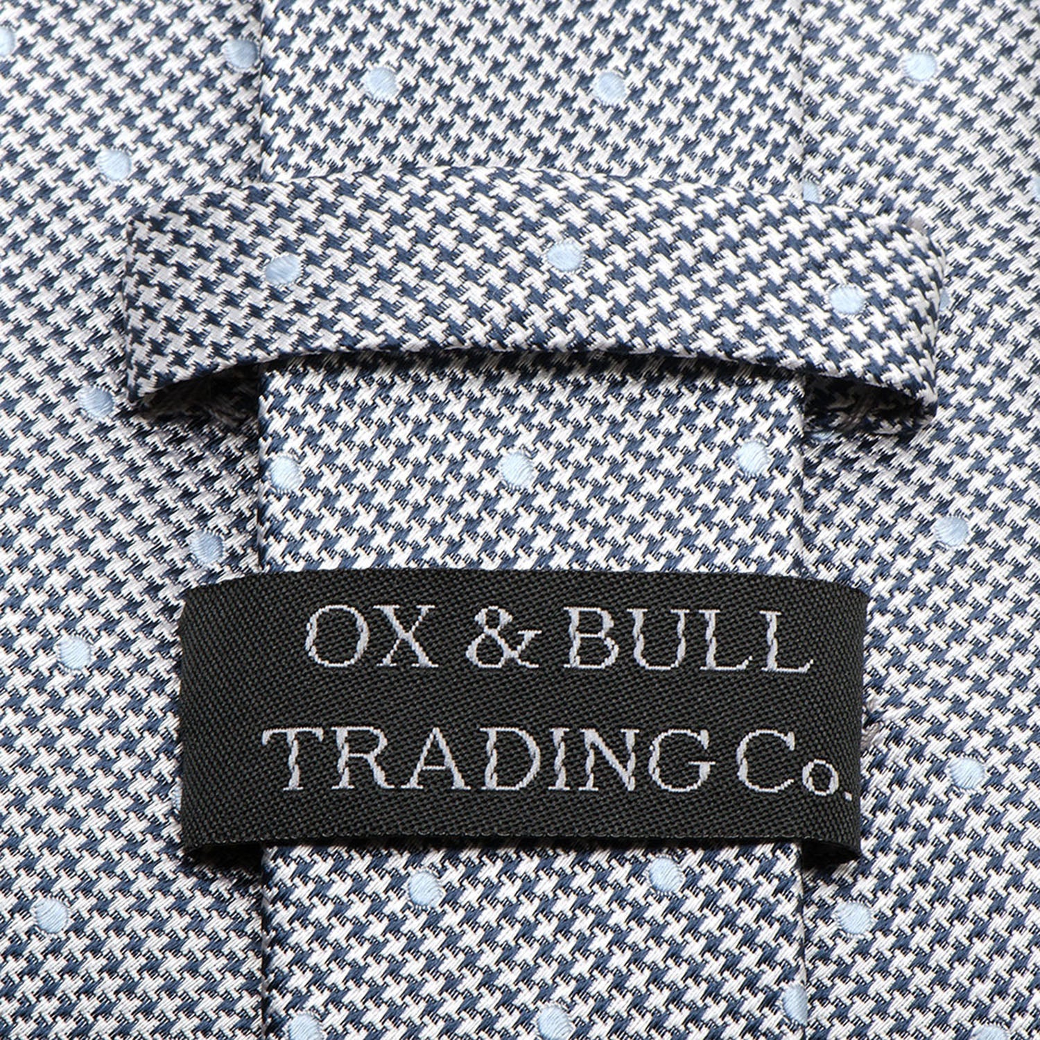 Dotted Herringbone Gray Silk Tie by Cufflinks.com