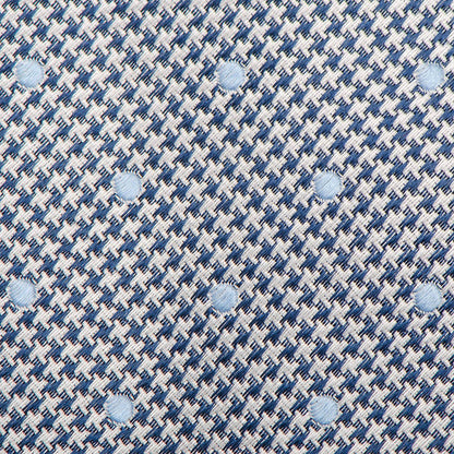 Dotted Herringbone Gray Silk Tie by Cufflinks.com
