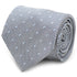 Dotted Herringbone Gray Silk Tie by Cufflinks.com