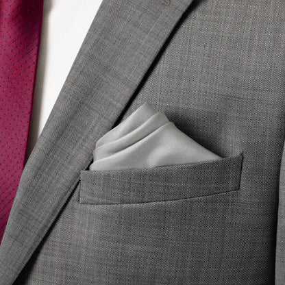 Gray Silk Pocket Square by Cufflinks.com