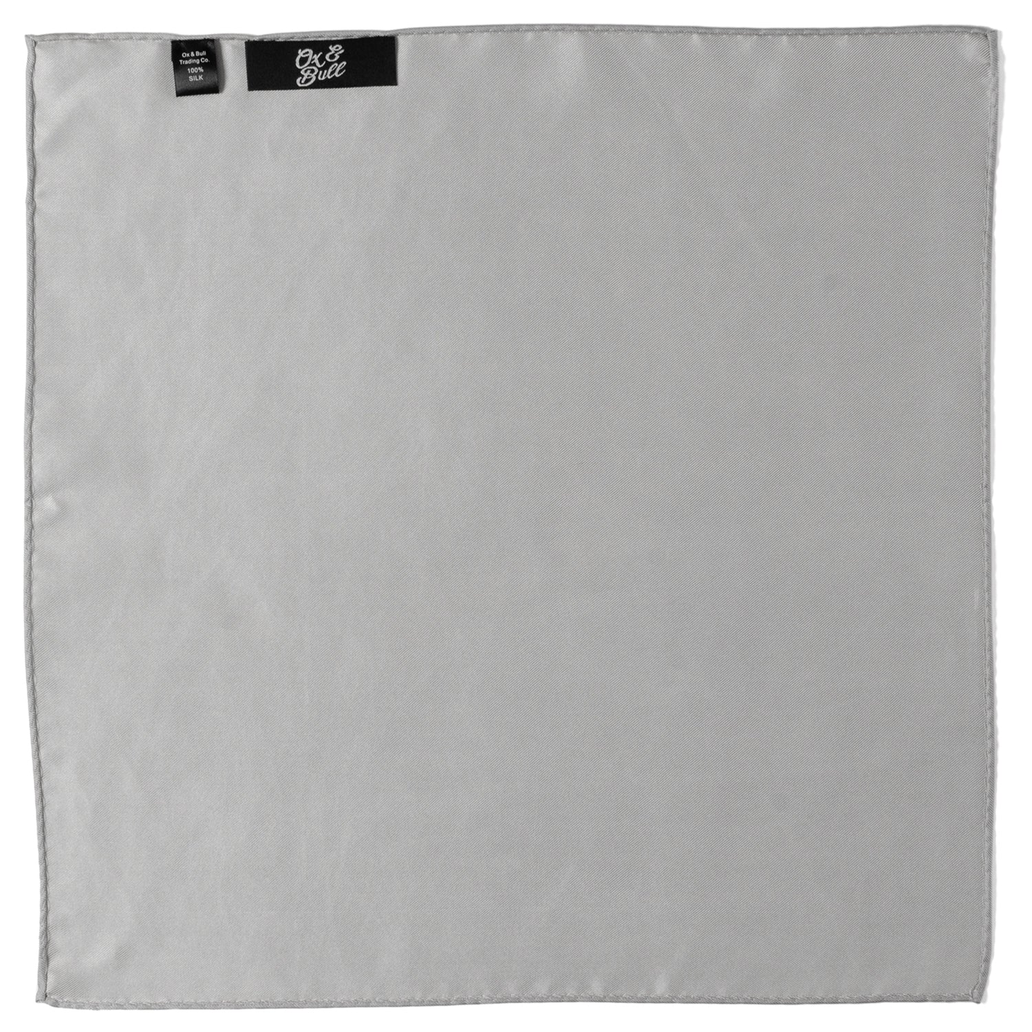 Gray Silk Pocket Square by Cufflinks.com