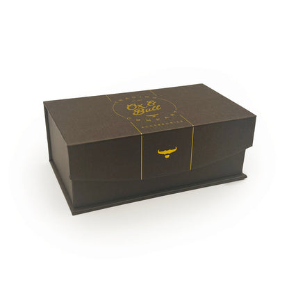 Engravable Rectangle Gold Cufflinks and Tie Bar Gift Set