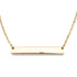 Stainless Steel Gold Engravable Bar Pendant Women&
