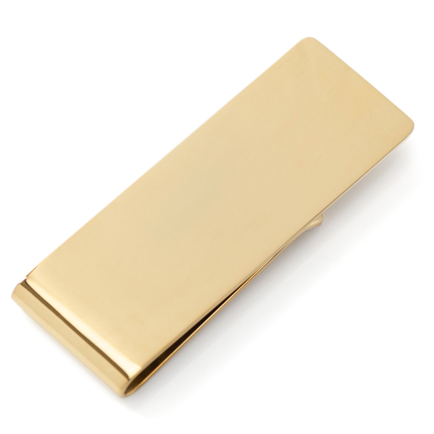 Stainless Steel Gold Engravable Money Clip by Cufflinks.com
