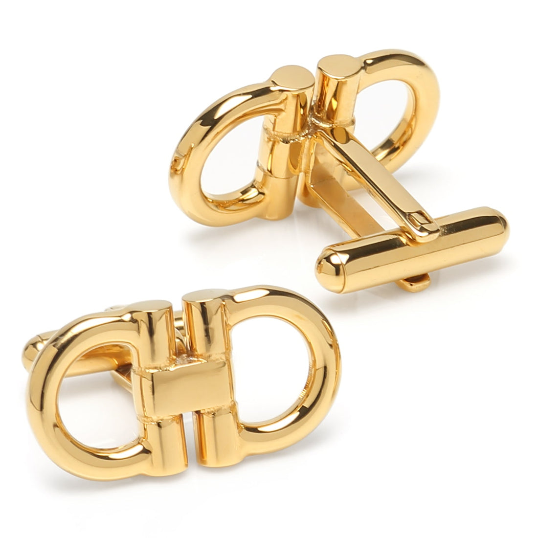 Horse Bit Gold Stainless Steel Cufflinks by Cufflinks.com