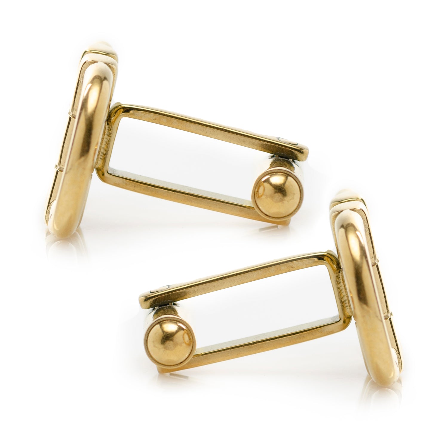 Horse Bit Gold Stainless Steel Cufflinks by Cufflinks.com