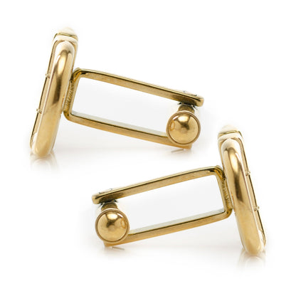 Horse Bit Gold Stainless Steel Cufflinks by Cufflinks.com