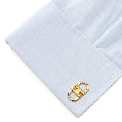 Horse Bit Gold Stainless Steel Cufflinks by Cufflinks.com