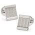 Silver Herringbone Cufflinks by Cufflinks.com