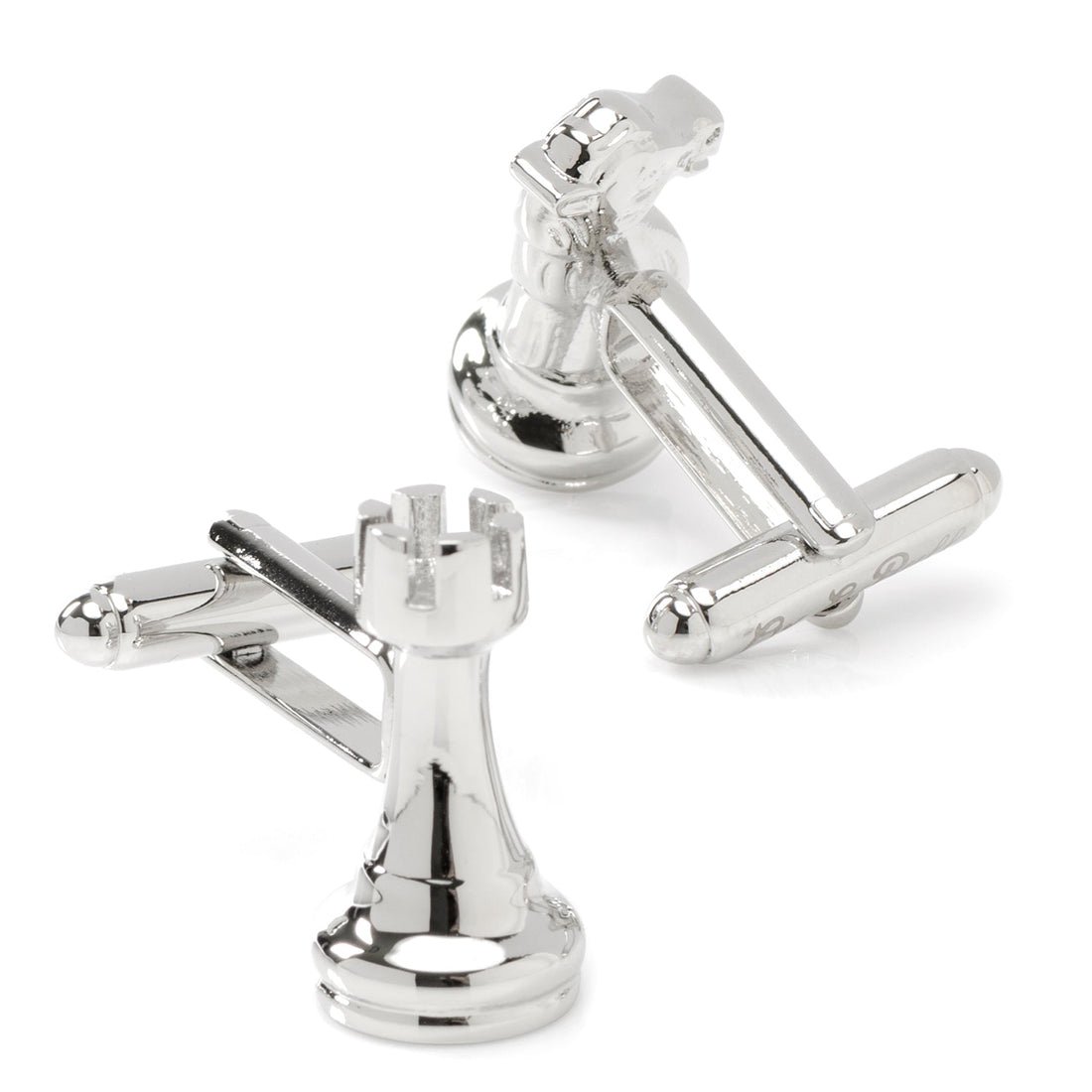Knight and Rook Chess Piece Cufflinks by Cufflinks.com