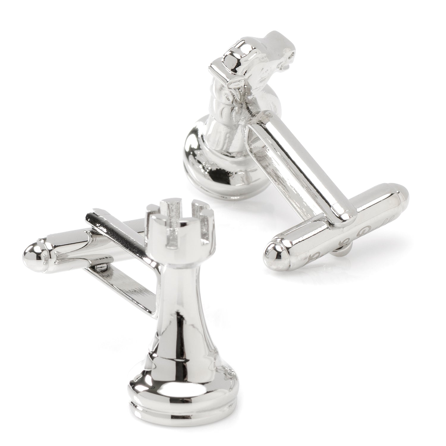 Knight and Rook Chess Piece Cufflinks by Cufflinks.com