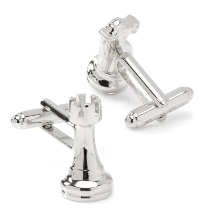 Knight and Rook Chess Piece Cufflinks by Cufflinks.com