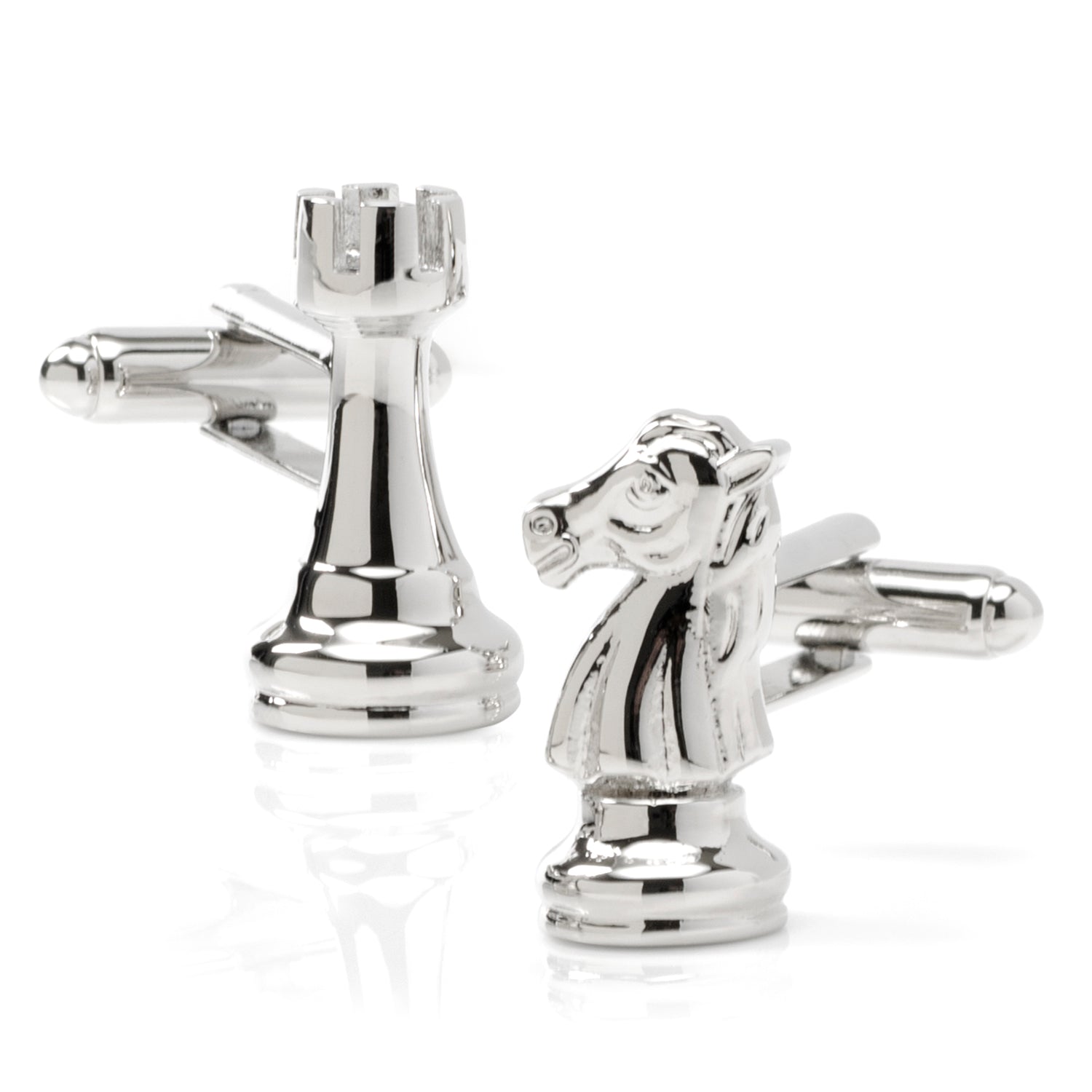 Knight and Rook Chess Piece Cufflinks by Cufflinks.com
