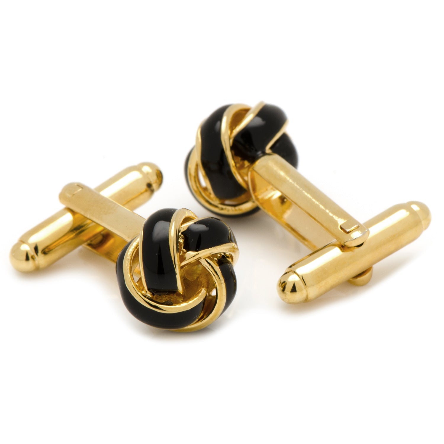 Black and Gold Knot Cufflinks by Cufflinks.com