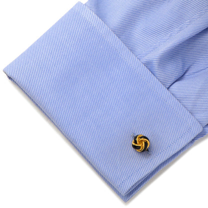 Black and Gold Knot Cufflinks by Cufflinks.com