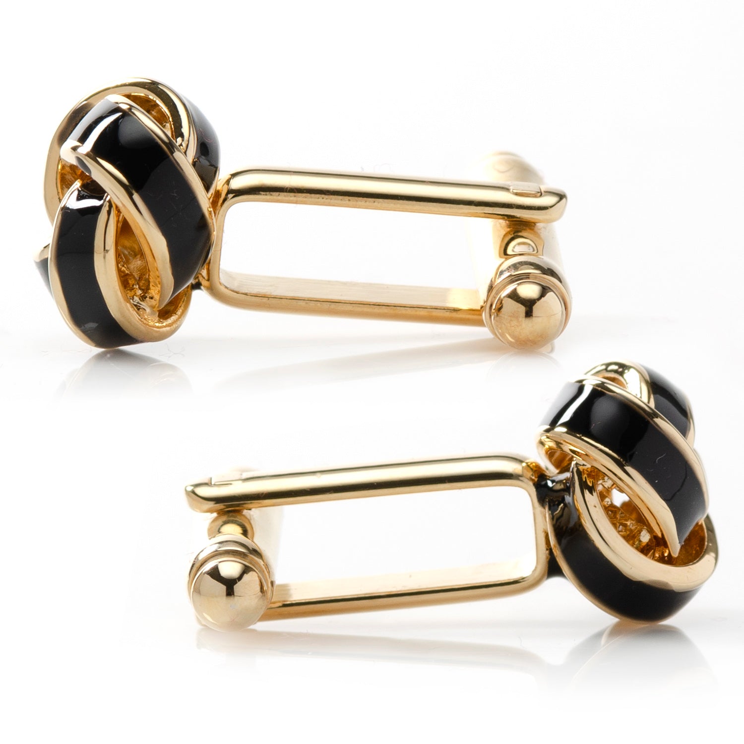 Black and Gold Knot Cufflinks by Cufflinks.com