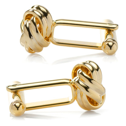 Gold Knot Cufflinks by Cufflinks.com