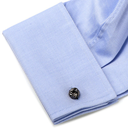 Gunmetal Knot Cufflinks by Cufflinks.com