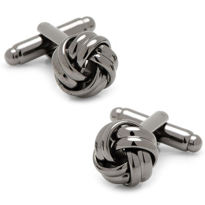 Gunmetal Knot Cufflinks by Cufflinks.com