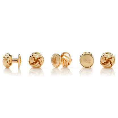 Gold Knot 5-Studs by Cufflinks.com