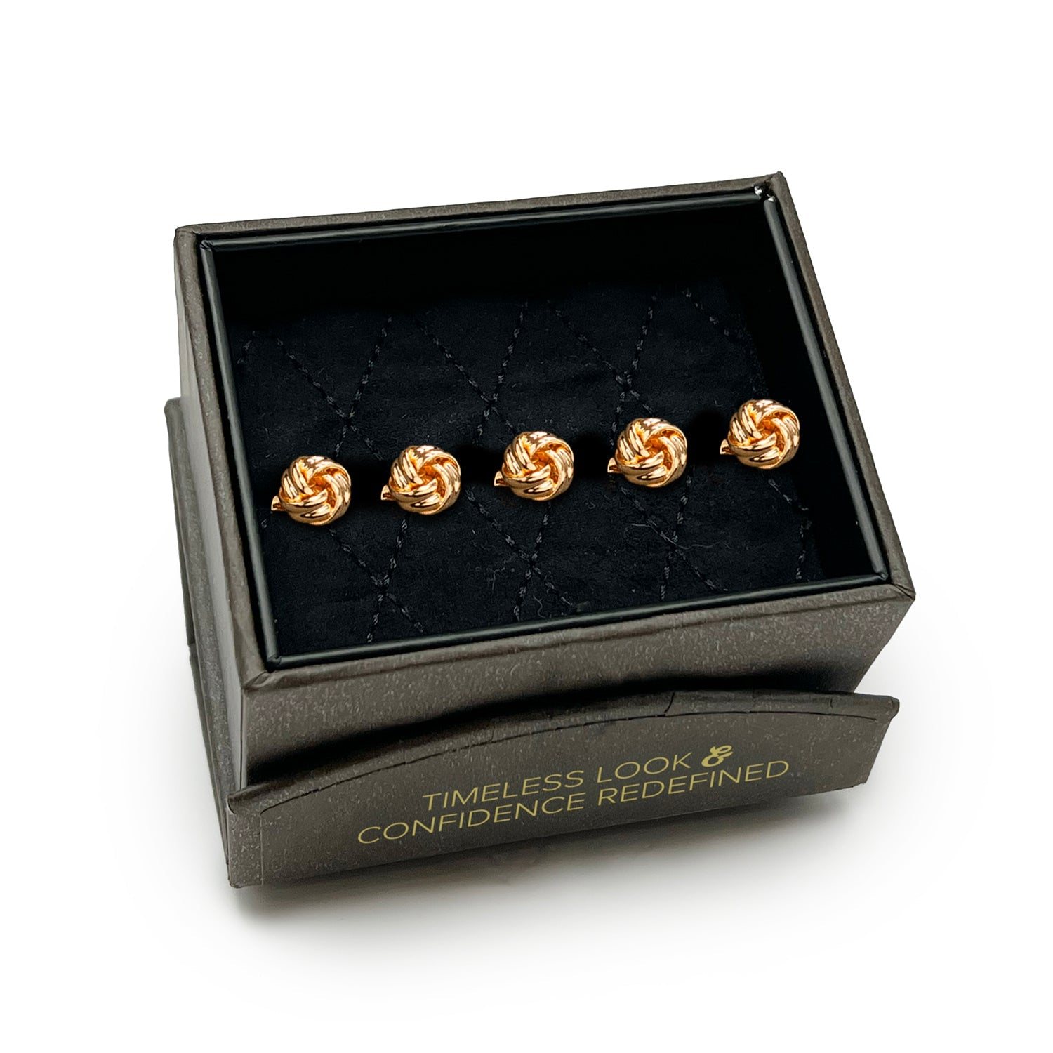 Gold Knot 5-Studs by Cufflinks.com