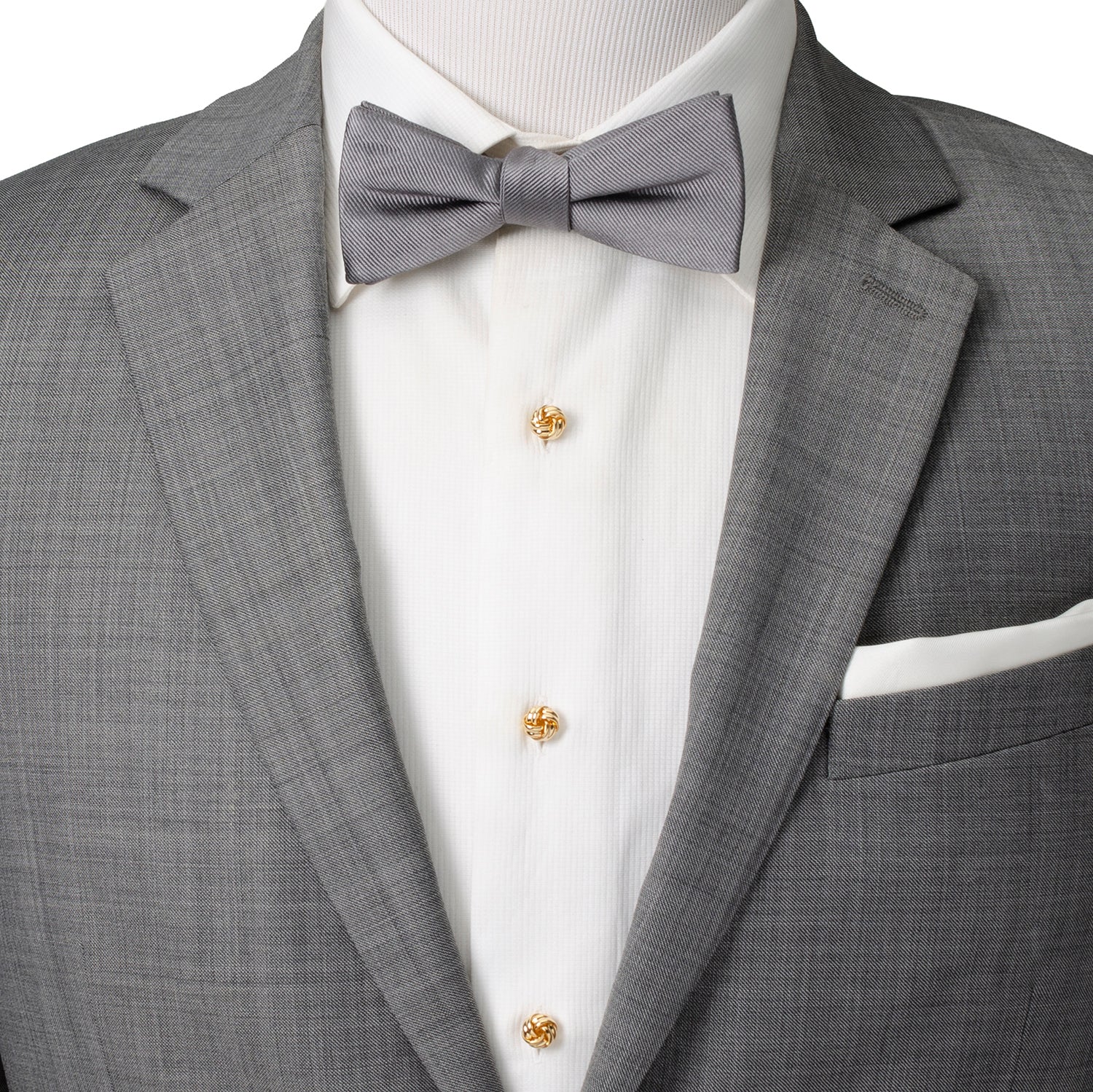 Gold Knot 5-Stud Set by Cufflinks.com