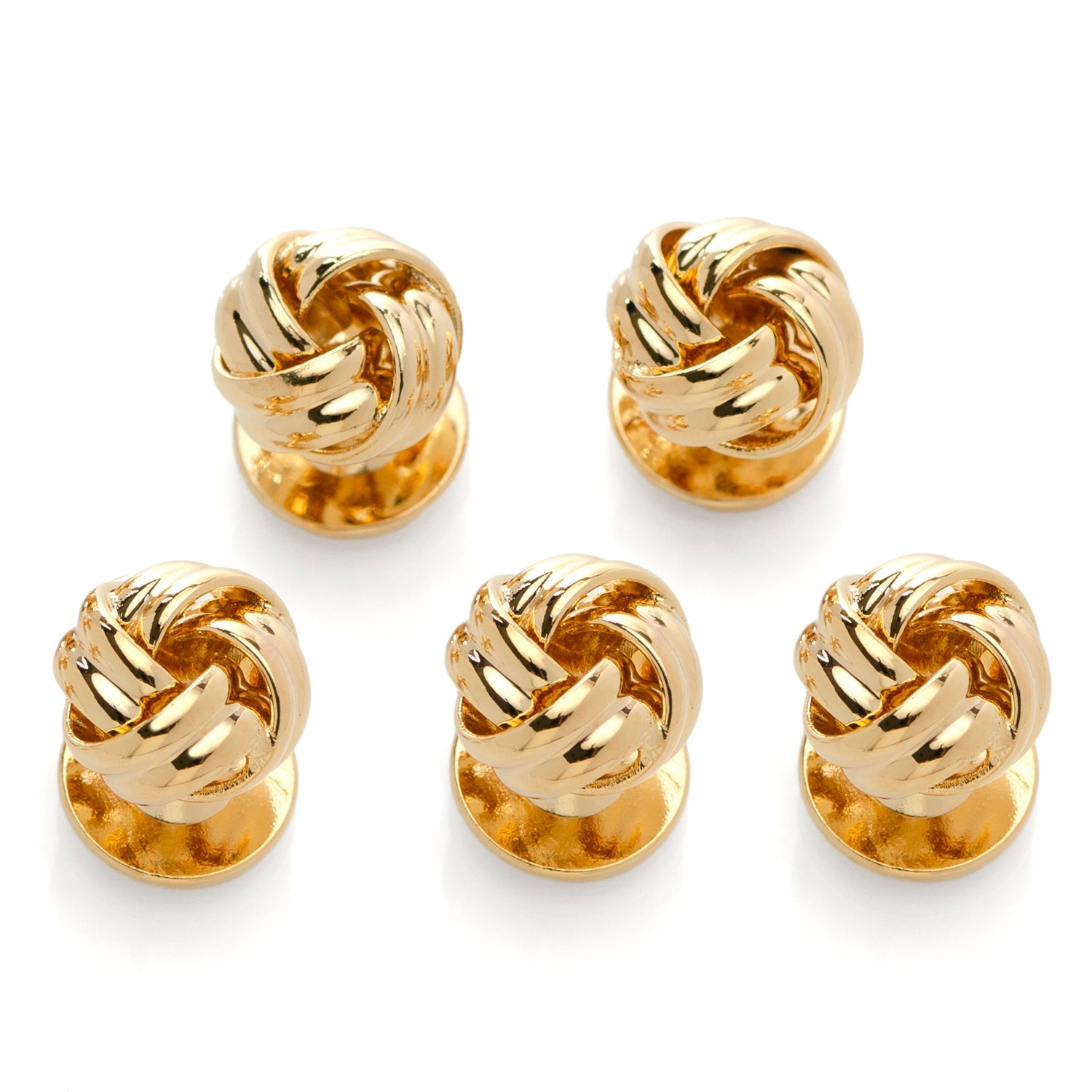 Gold Knot 5-Studs by Cufflinks.com