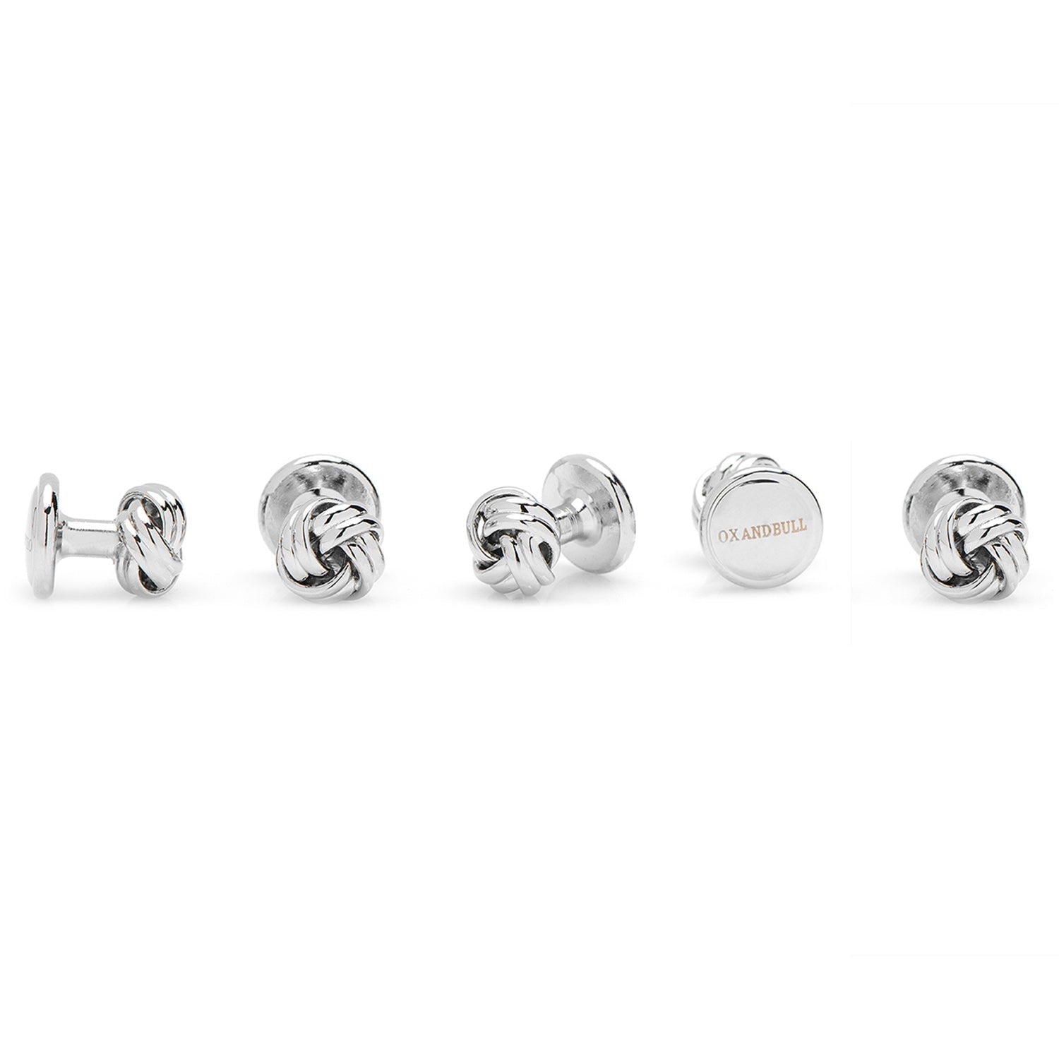 Silver Knot 5-Studs by Cufflinks.com