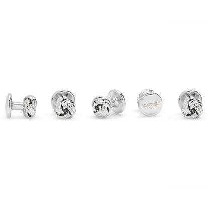 Silver Knot 5-Studs by Cufflinks.com