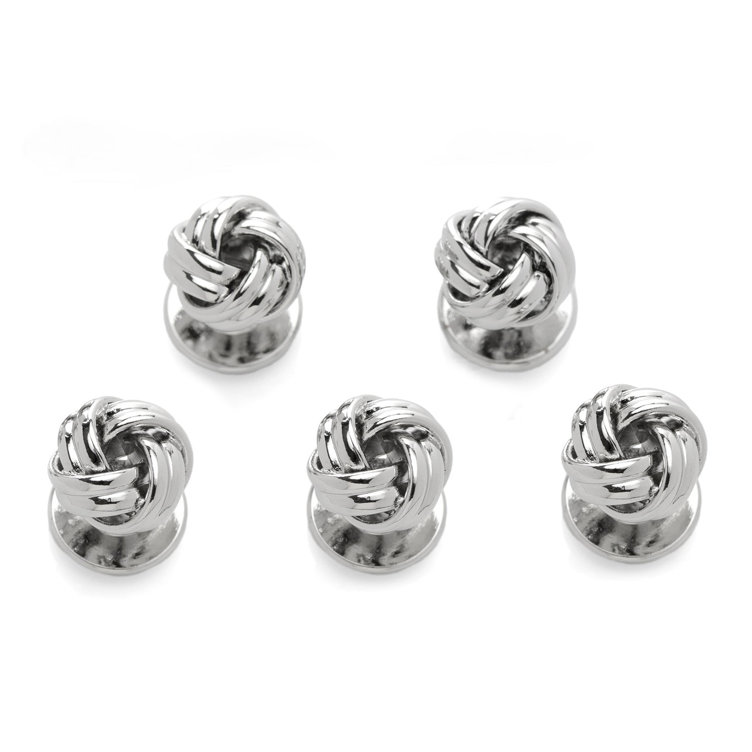 Silver Knot 5-Studs by Cufflinks.com