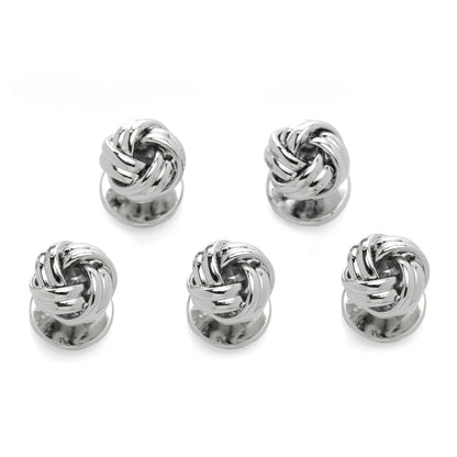Silver Knot 5-Studs by Cufflinks.com