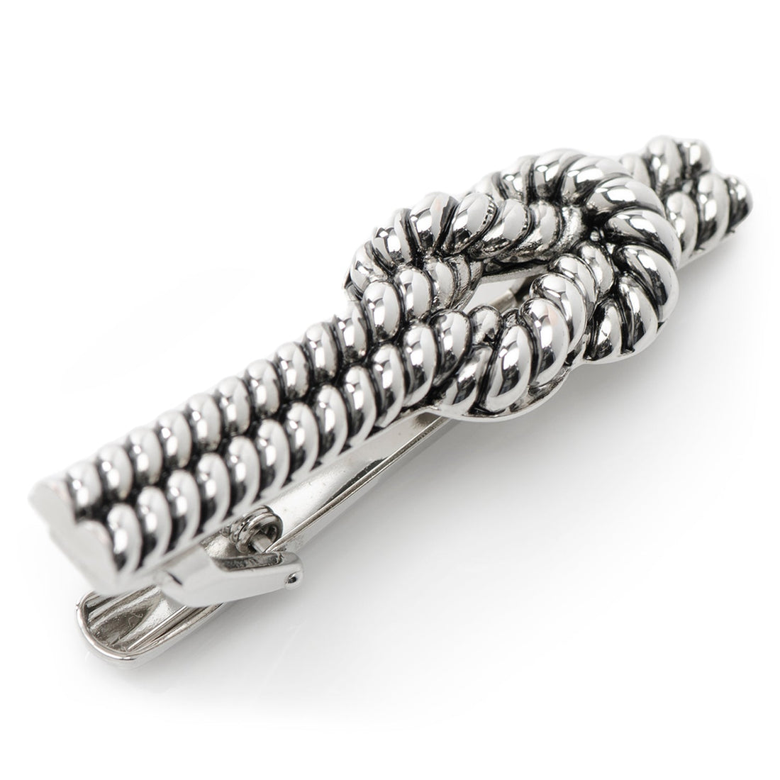 Silver Knot Rope Tie Clip by Cufflinks.com