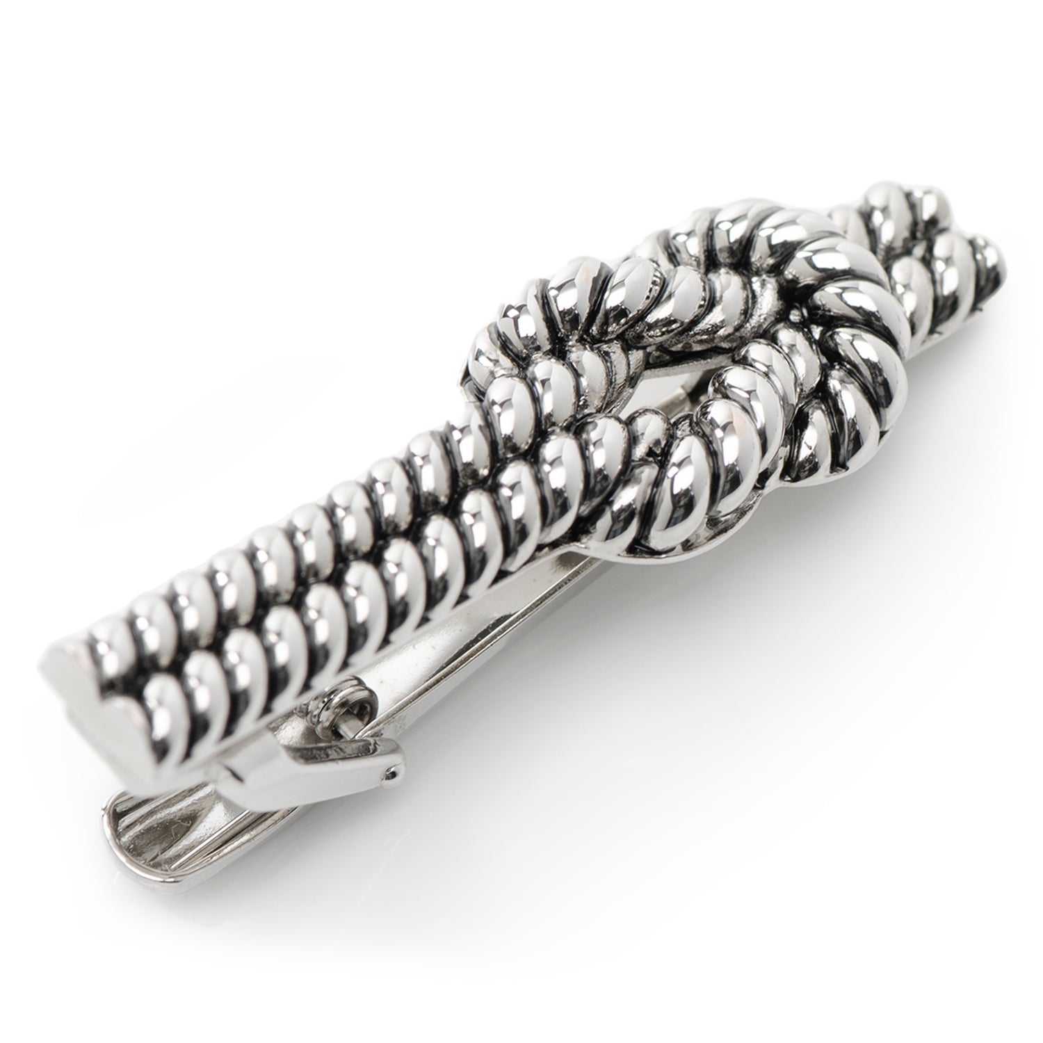 Silver Knot Rope Tie Clip by Cufflinks.com