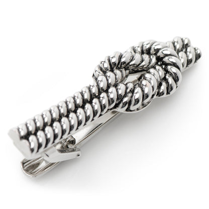 Silver Knot Rope Tie Clip by Cufflinks.com