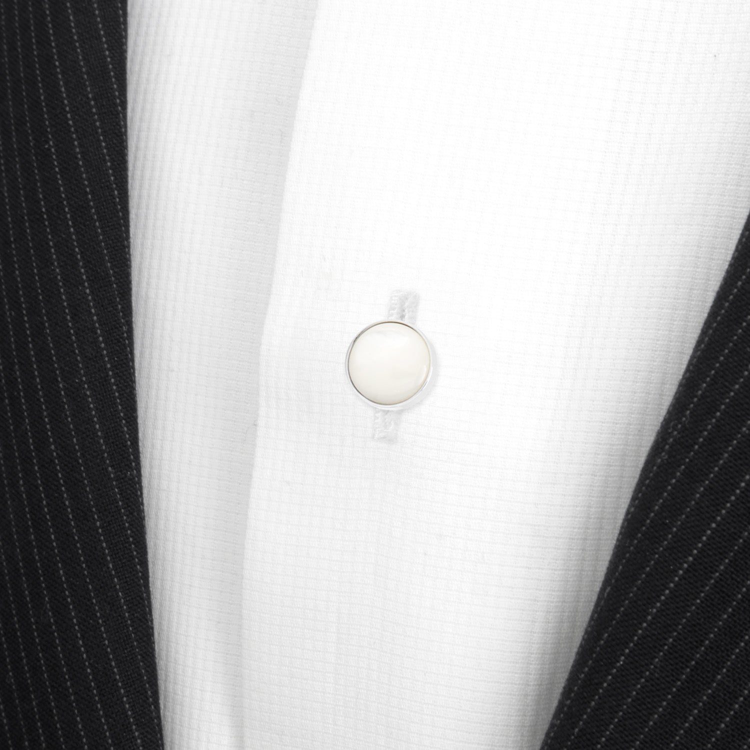 Silver and Mother of Pearl 5-Studs by Cufflinks.com