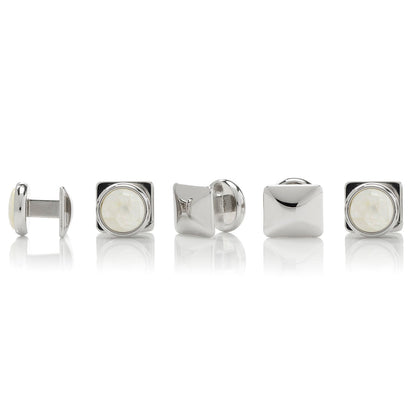 Mosaic Mother of Pearl 5-Stud Set by Cufflinks.com