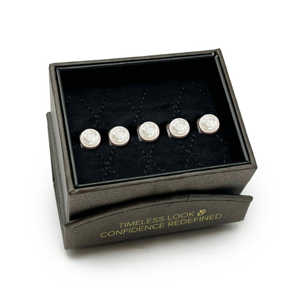 Mosaic Mother of Pearl 5-Studs by Cufflinks.com