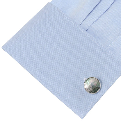 Mosaic Smoke Mother of Pearl 5-Stud Set by Cufflinks.com