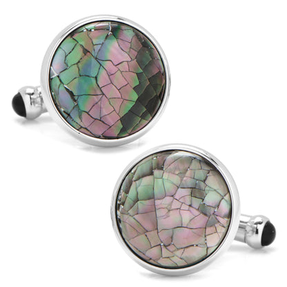 Mosaic Smoke Mother of Pearl Cufflinks by Cufflinks.com