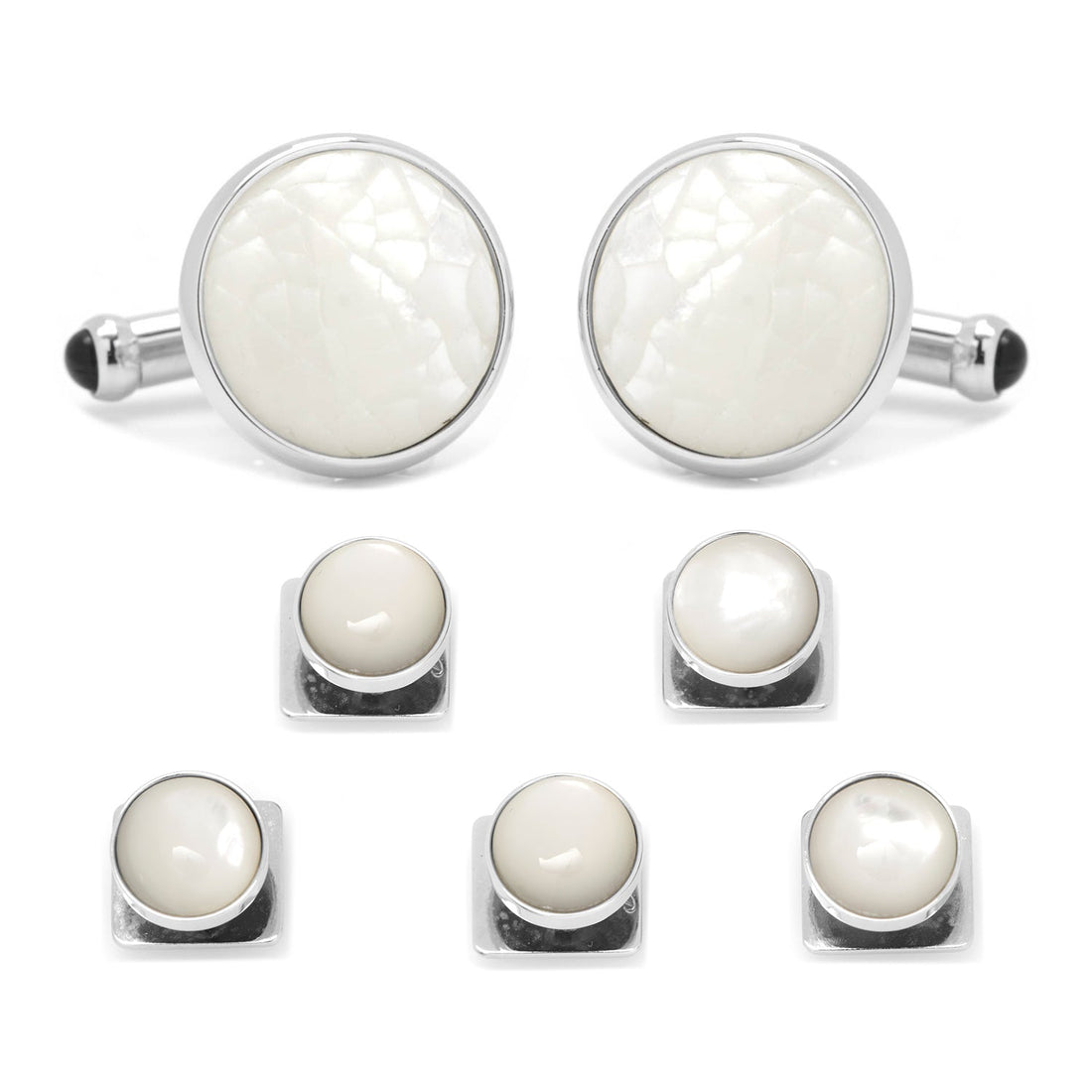 Mixed Mother of Pearl 5-Stud Set by Cufflinks.com