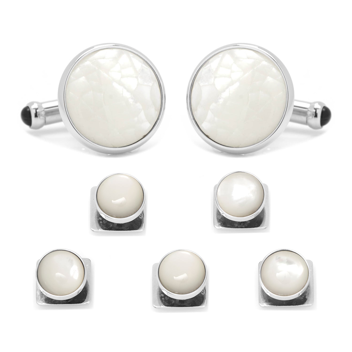 Mixed Mother of Pearl 5-Stud Set by Cufflinks.com
