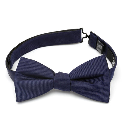 Navy Silk Bow Tie by Cufflinks.com